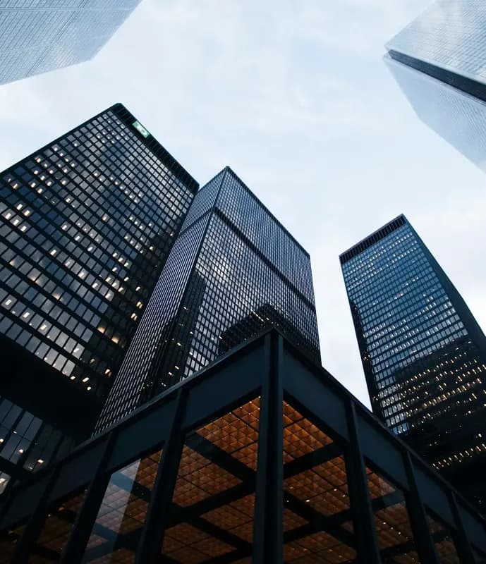 Modern glass office building